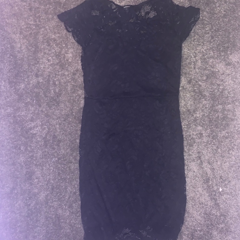 Black lace dress!